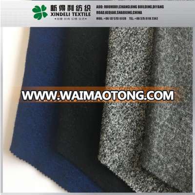 dark blue boiled knit garment 100% wool fabric wholesale